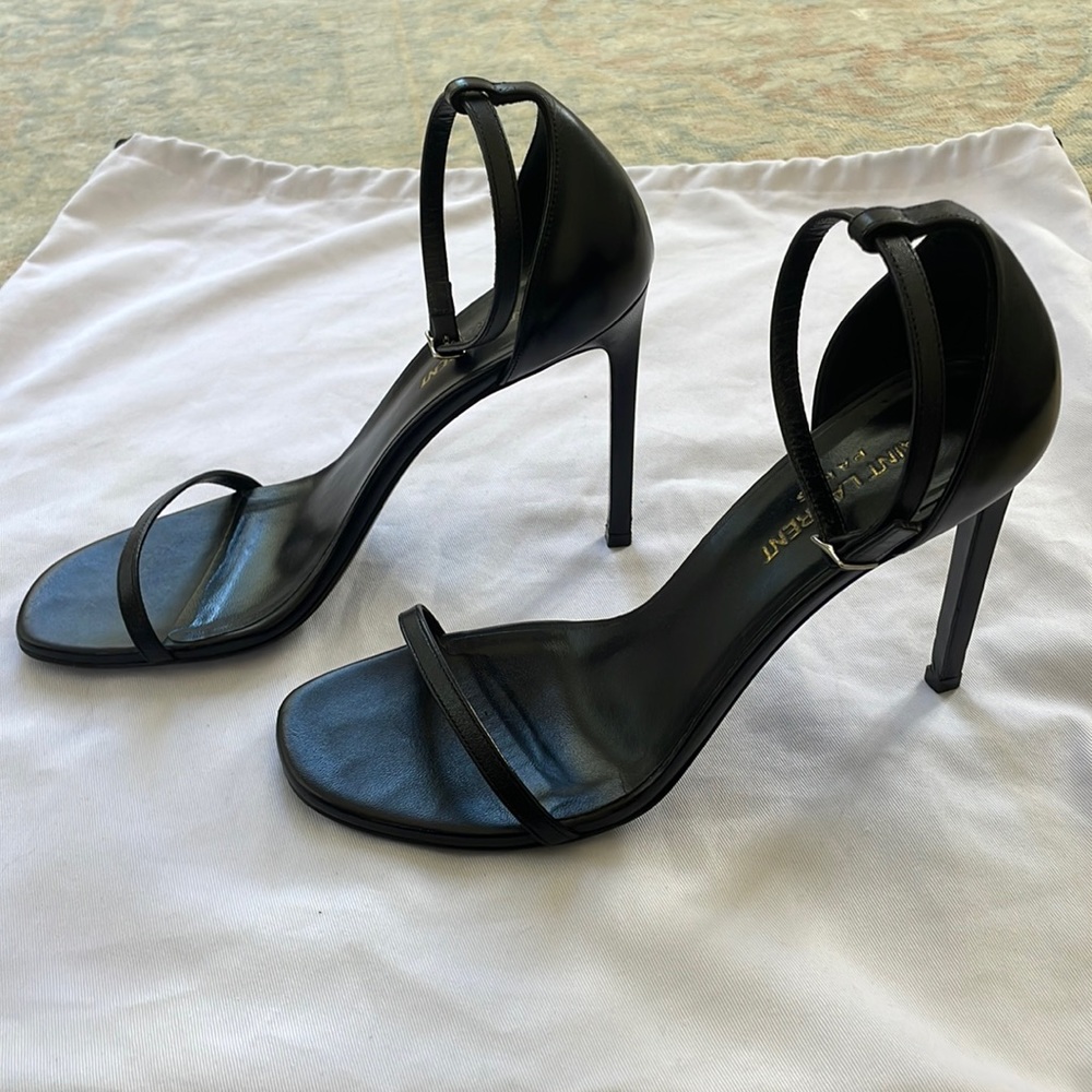 Saint Laurent high heel sandal, black, size 37.5